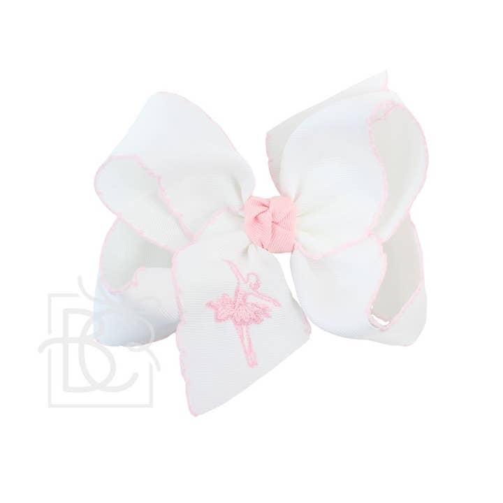 Beyond Creations Embroidered Ballerina Crochet Edge Bows - Little Miss Muffin Children & Home