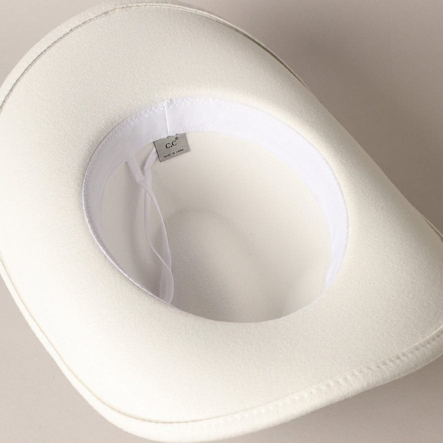 Fashion City Vegan Felt-Made BRIDE Pearl Cowboy Hat - Little Miss Muffin Children & Home
