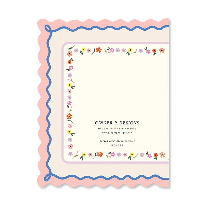 Ginger P Designs Mother's Day Scallop Greeting Card - Little Miss Muffin Children & Home