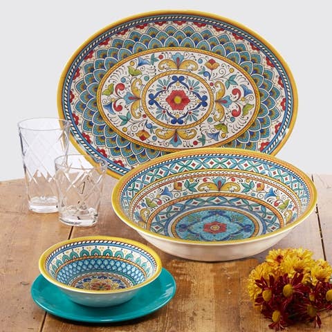 Certified International Certified International Portofino Melamine Oval Platter 18x13.5 - Little Miss Muffin Children & Home
