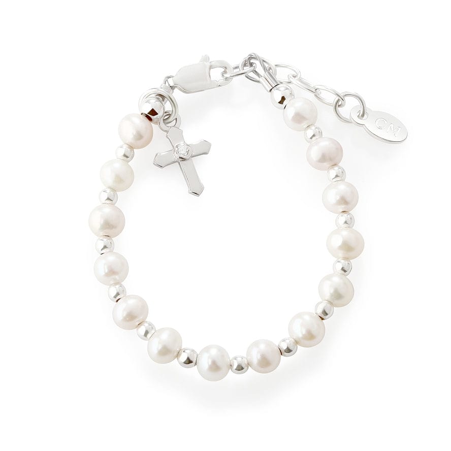 Cherished Moments Girls Silver Baby Cross Bracelet - Little Miss Muffin Children & Home