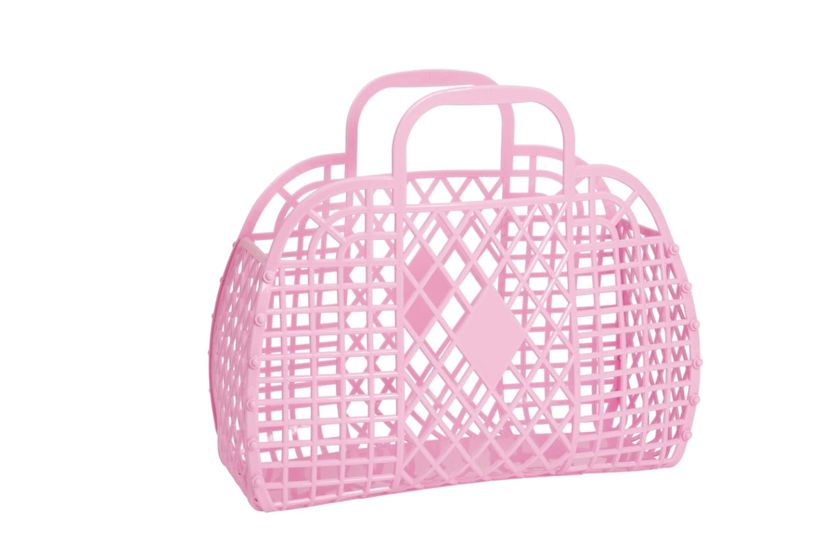 Sun Jellies Retro Basket Jelly Bag in Bubblegum Pink - Little Miss Muffin Children & Home