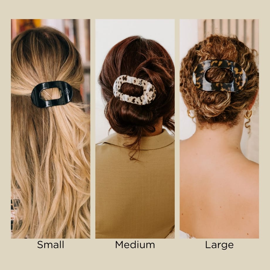 Coconut White Flat Round Hair Clip