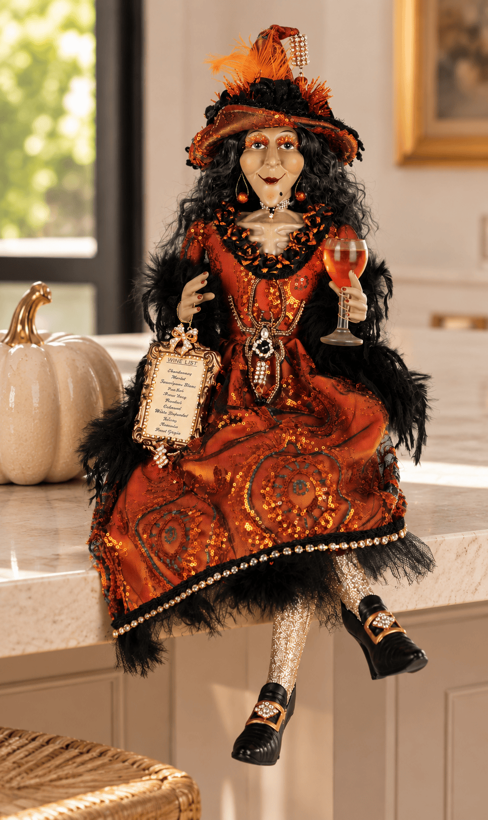 Karen Didion Originals A Witch and Her Wine Halloween Figurine - Little Miss Muffin Children & Home