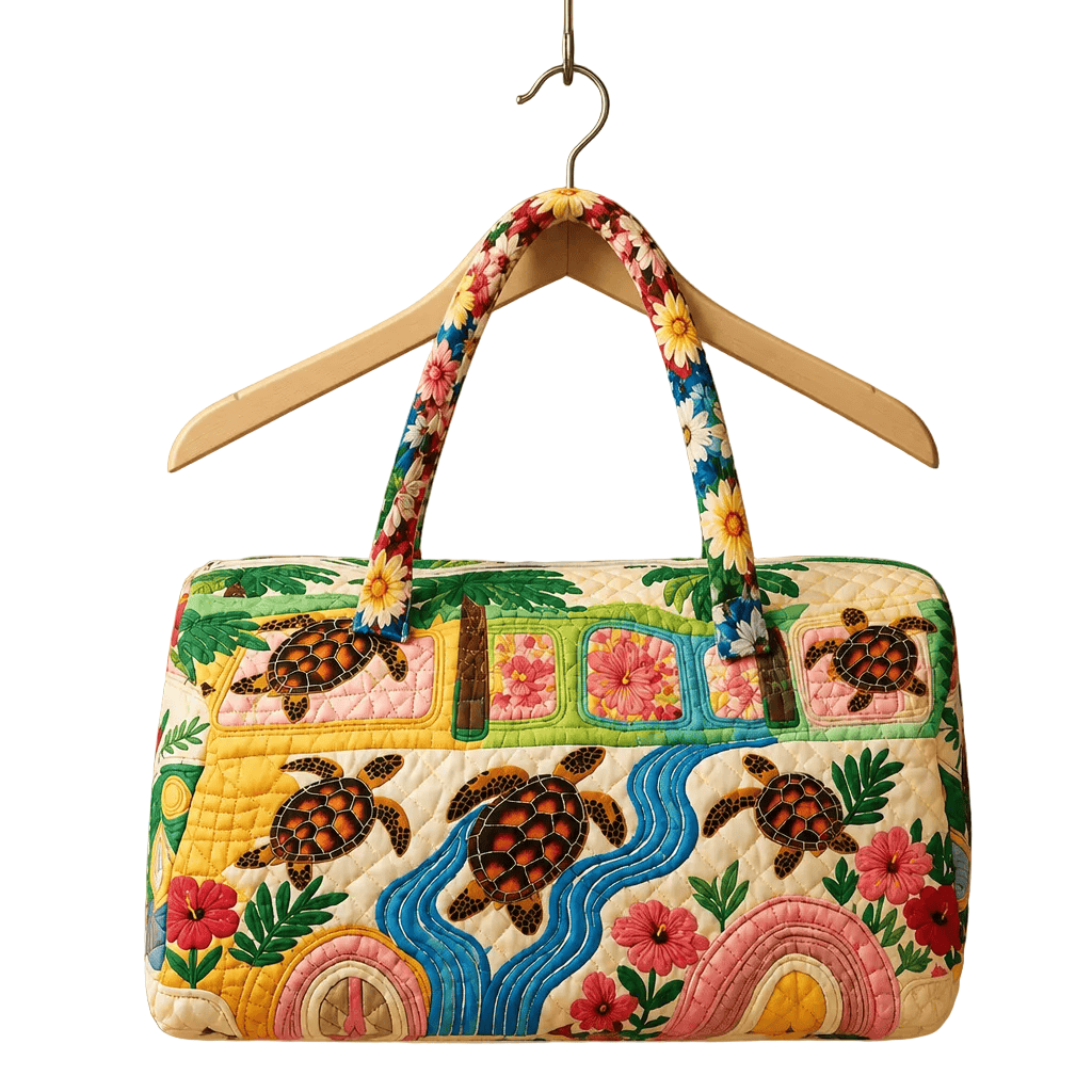 Sheer Trend Sea Turtle Hippie Bus Quilted Duffle Bag - Little Miss Muffin Children & Home