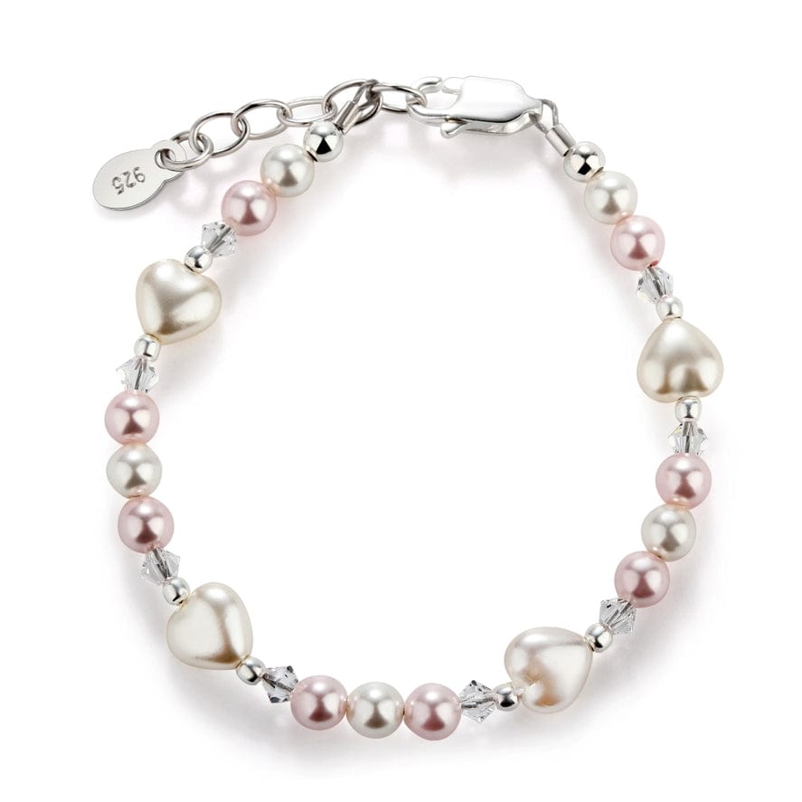 Cherished Moments Cherished Moments Girls Sterling Silver Heart Bracelet - Little Miss Muffin Children & Home