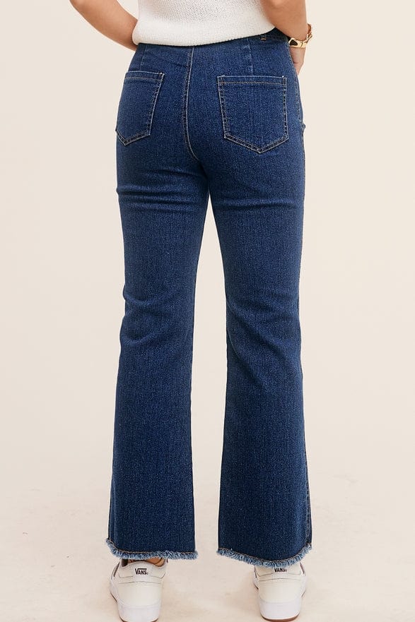La Miel La Miel Soft Washed All Season Stretchy Pants in Dark Denim - Little Miss Muffin Children & Home