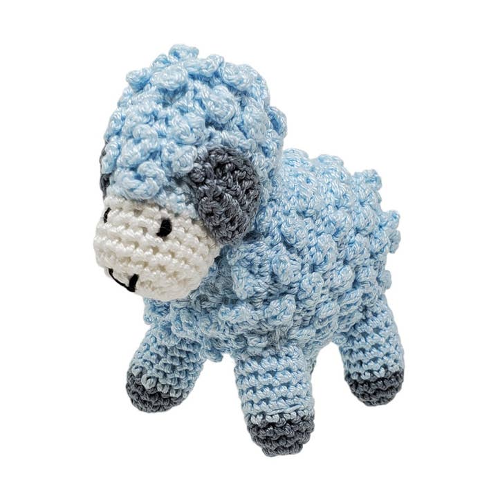 Blue Little Crochet Lamb