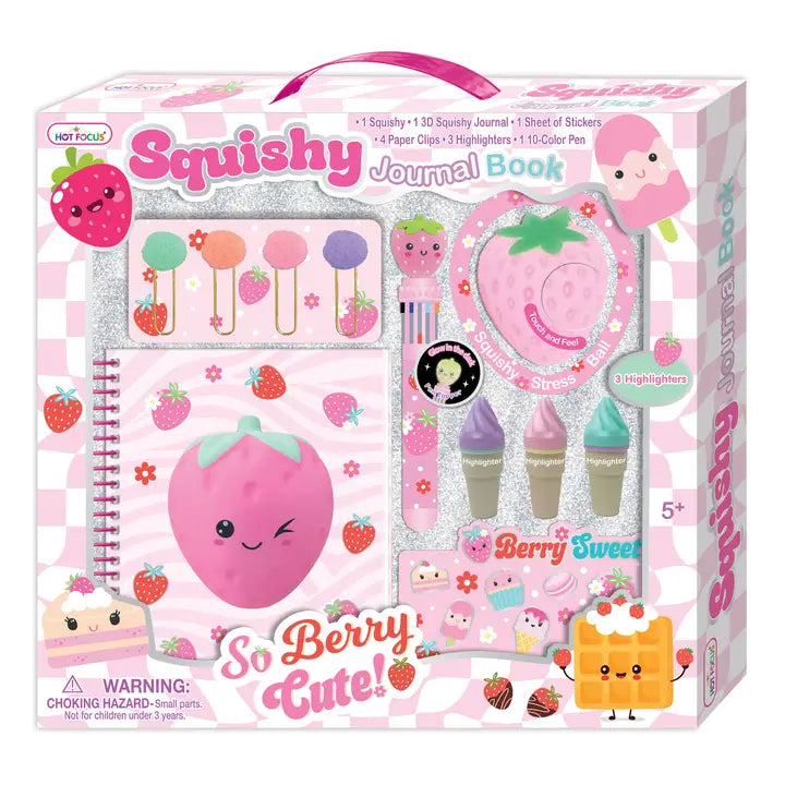 Hot Focus Strawberry Squishy Journal Book - Little Miss Muffin Children & Home