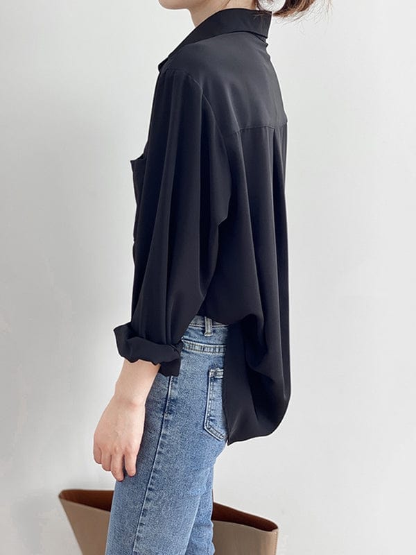 KooPros KooPros Long Sleeve Blouse in Black - Little Miss Muffin Children & Home