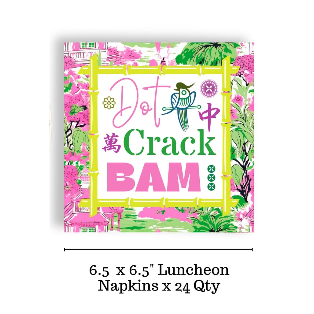 Fabuplates Mahjong 24ct 3-ply Luncheon Napkins - Little Miss Muffin Children & Home