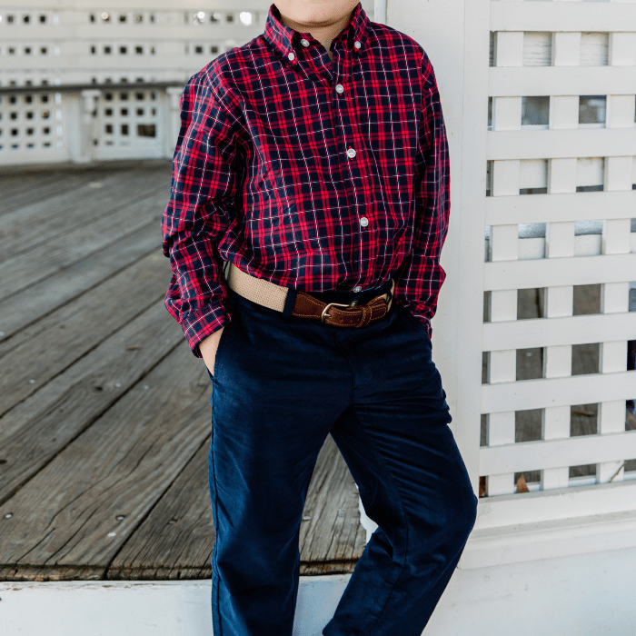 Bailey Boys Bailey Boys Champ Corduroy Pants in Navy - Little Miss Muffin Children & Home