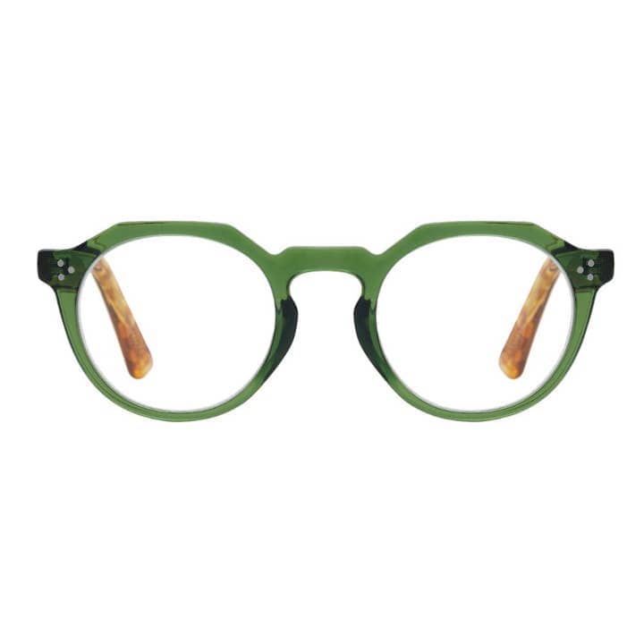 Ryan Simkhai Eyeshop Parker Green Front Tortoise Arms Temples Blue Light Blocking Readers - Little Miss Muffin Children & Home
