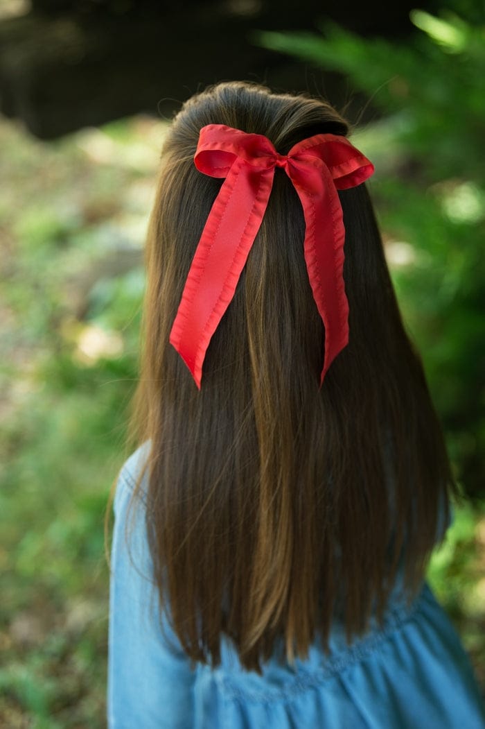 Bows Arts RLTB-S Satin Ruffle Long Tail Bow - Little Miss Muffin Children & Home