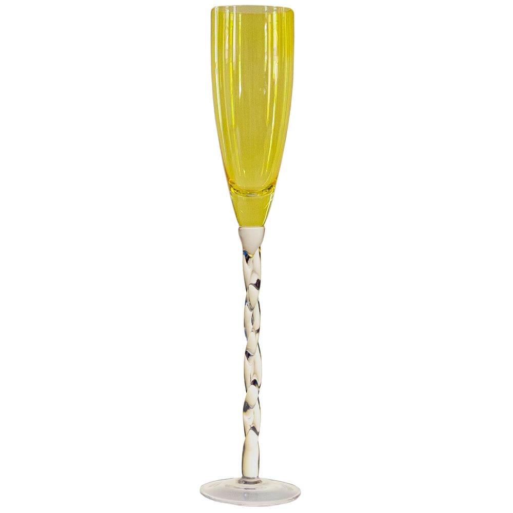 Abigail's Home Decor Abigail's Adriana Champagne Glass, Yellow - Little Miss Muffin Children & Home