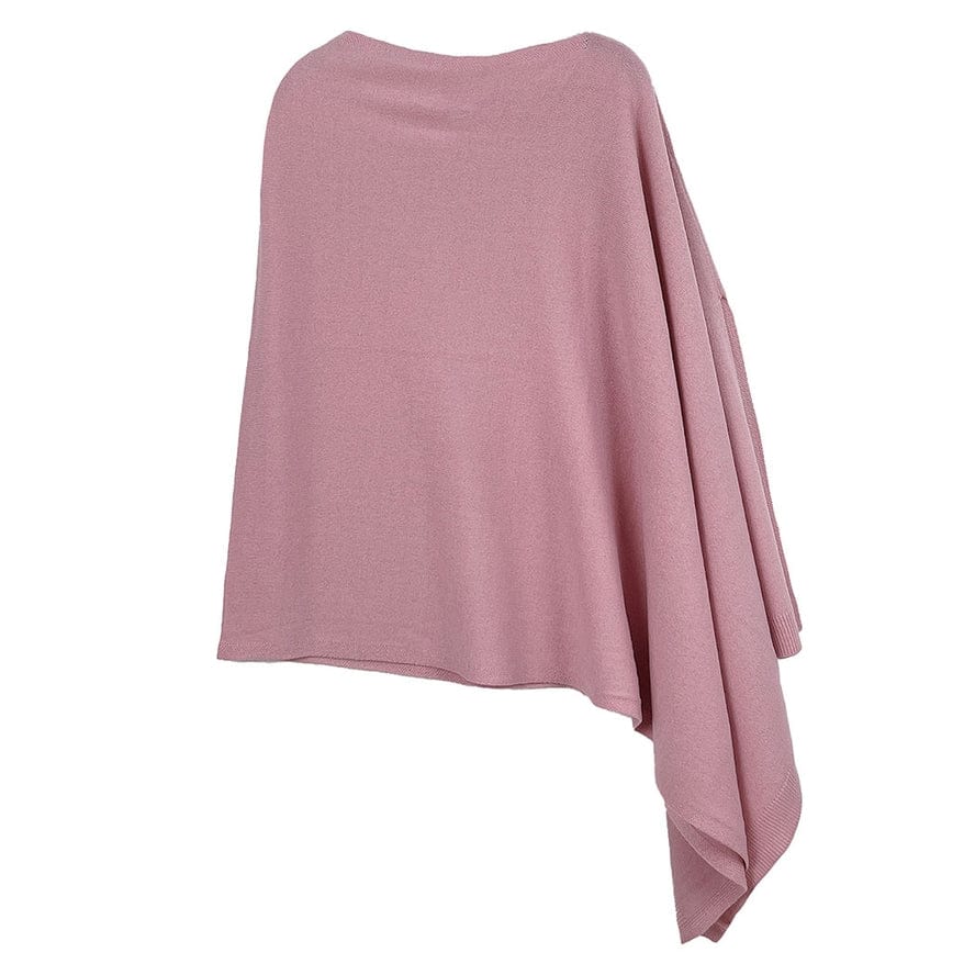 Fashion City Fashion City Light Tone Solid Diamond Shape Scarf Poncho, Dark Pink - Little Miss Muffin Children & Home