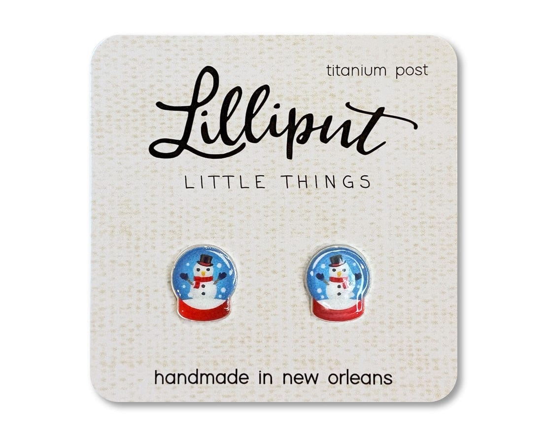Lilliput Little Things Lilliput Little Things Snowman Snow Globe Earrings - Little Miss Muffin Children & Home