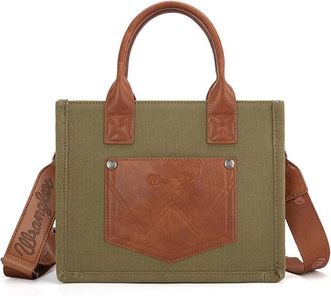 Montana West Ladies Army Green Canvas Crossbody Bag - Little Miss Muffin Children & Home