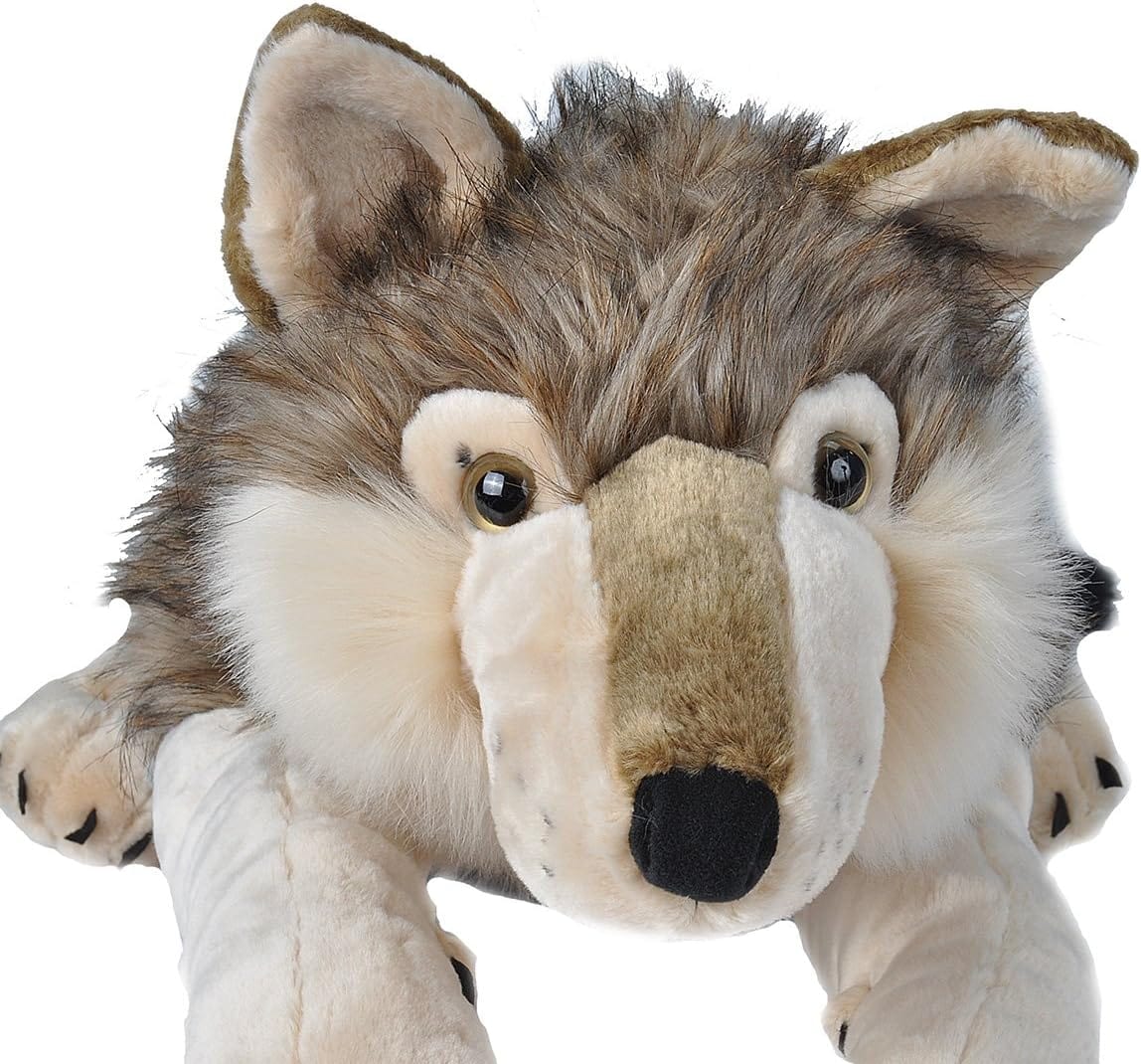 Wild Republic Cuddlekins Jumbo Wolf Plush, view 2
