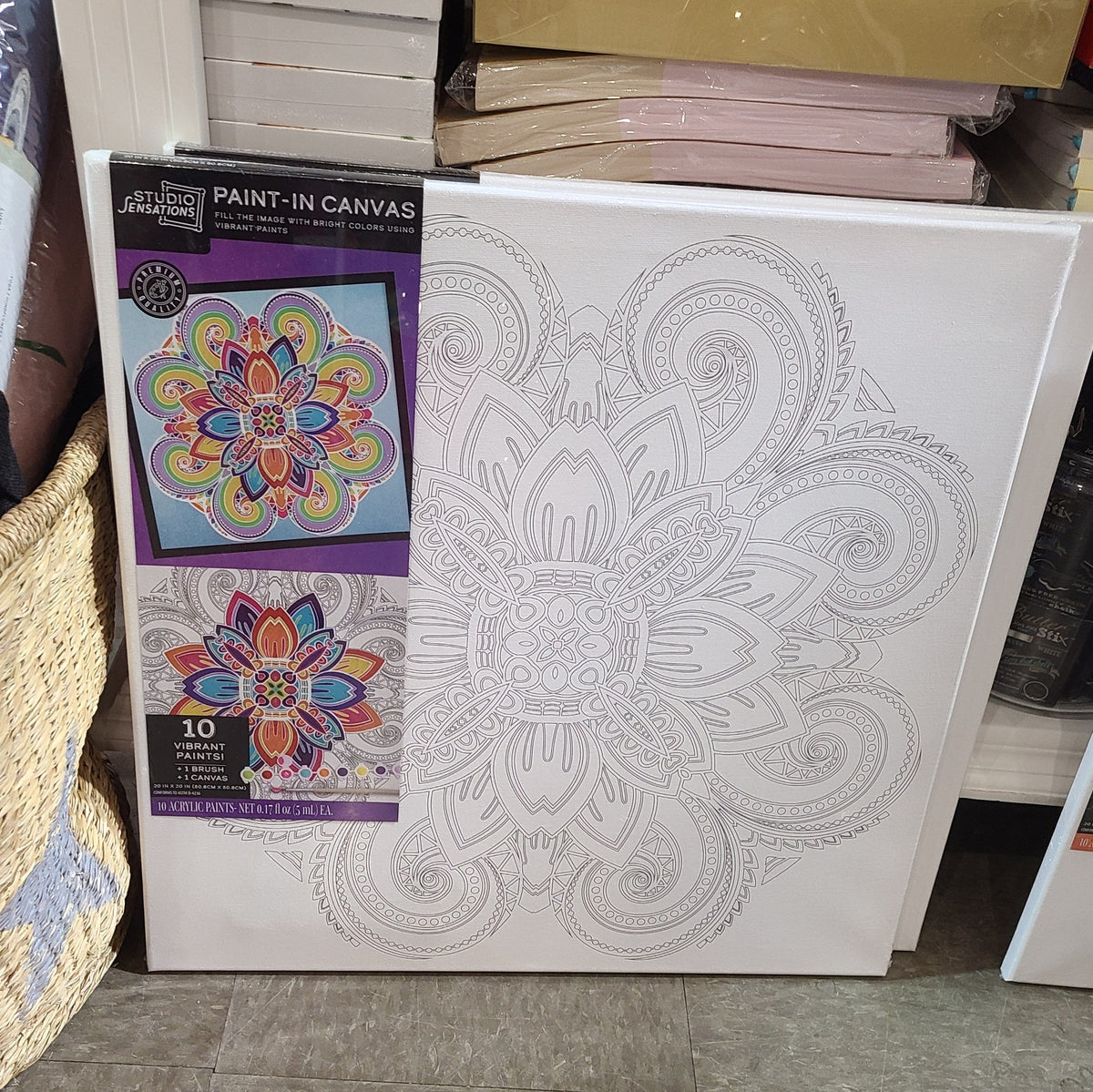 Anker Play Products Anker Play Products Mandala Stretched Canvas Paint Kit, 20”x 20” - Little Miss Muffin Children & Home