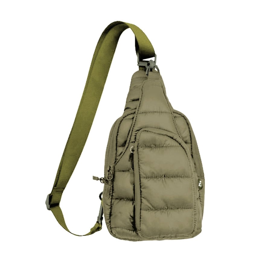 C.C Beanie C.C Beanie Puffer C.C Sling Bag in Olive - Little Miss Muffin Children & Home