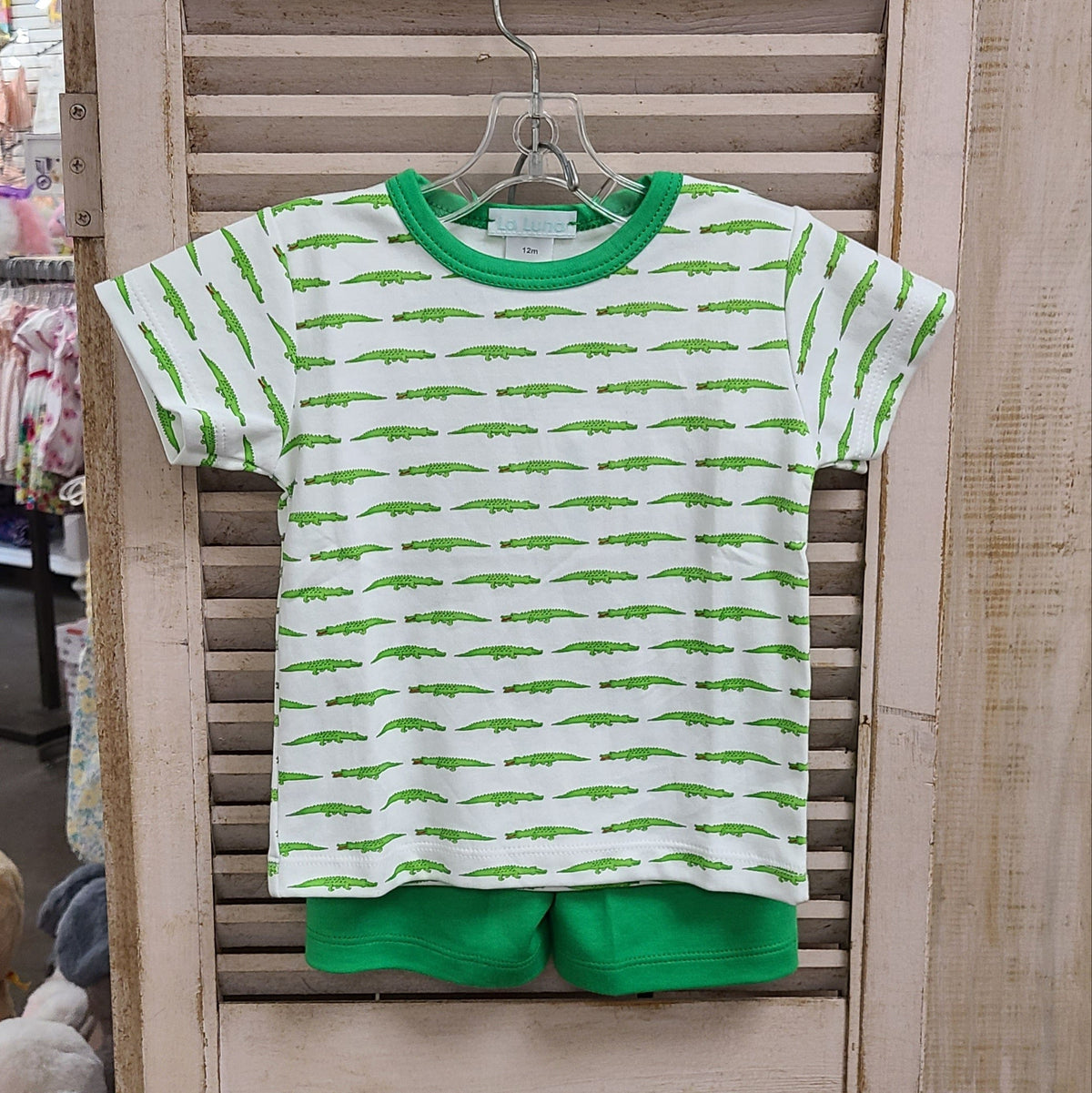 Lulu Bebe Lulu Bebe Alligator Print John Short Set - Little Miss Muffin Children & Home