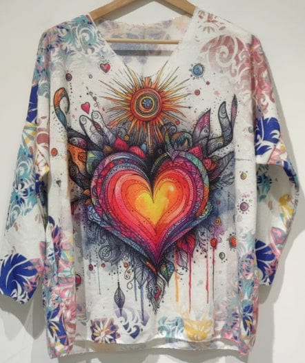 Loowie Loowie V-Neck Cozy Heart Sweater - Little Miss Muffin Children & Home