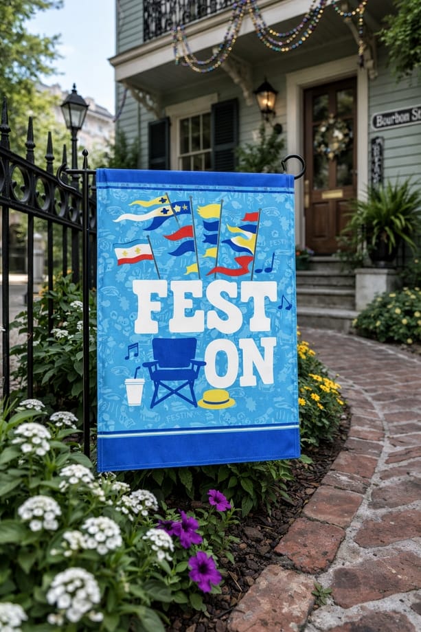 Whereable Art Fest On Garden Flag - Little Miss Muffin Children & Home