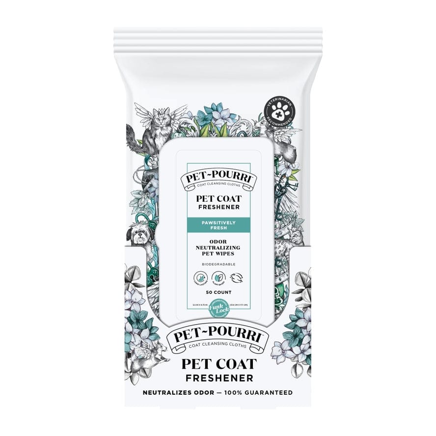 ~Pourri Pet~Pourri Pet Coat Wipes 50ct Pawsitively Fresh Scent - Little Miss Muffin Children & Home