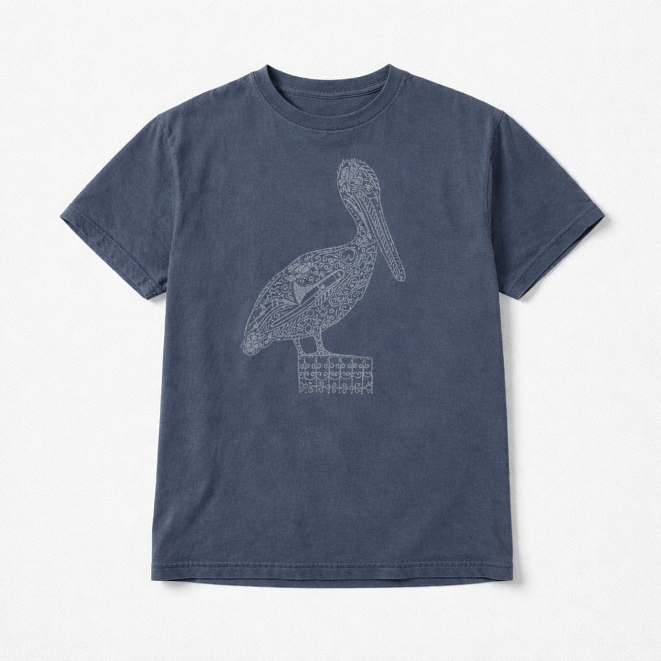 Washed Navy Pelican Gulf Coast Graphic Tee
