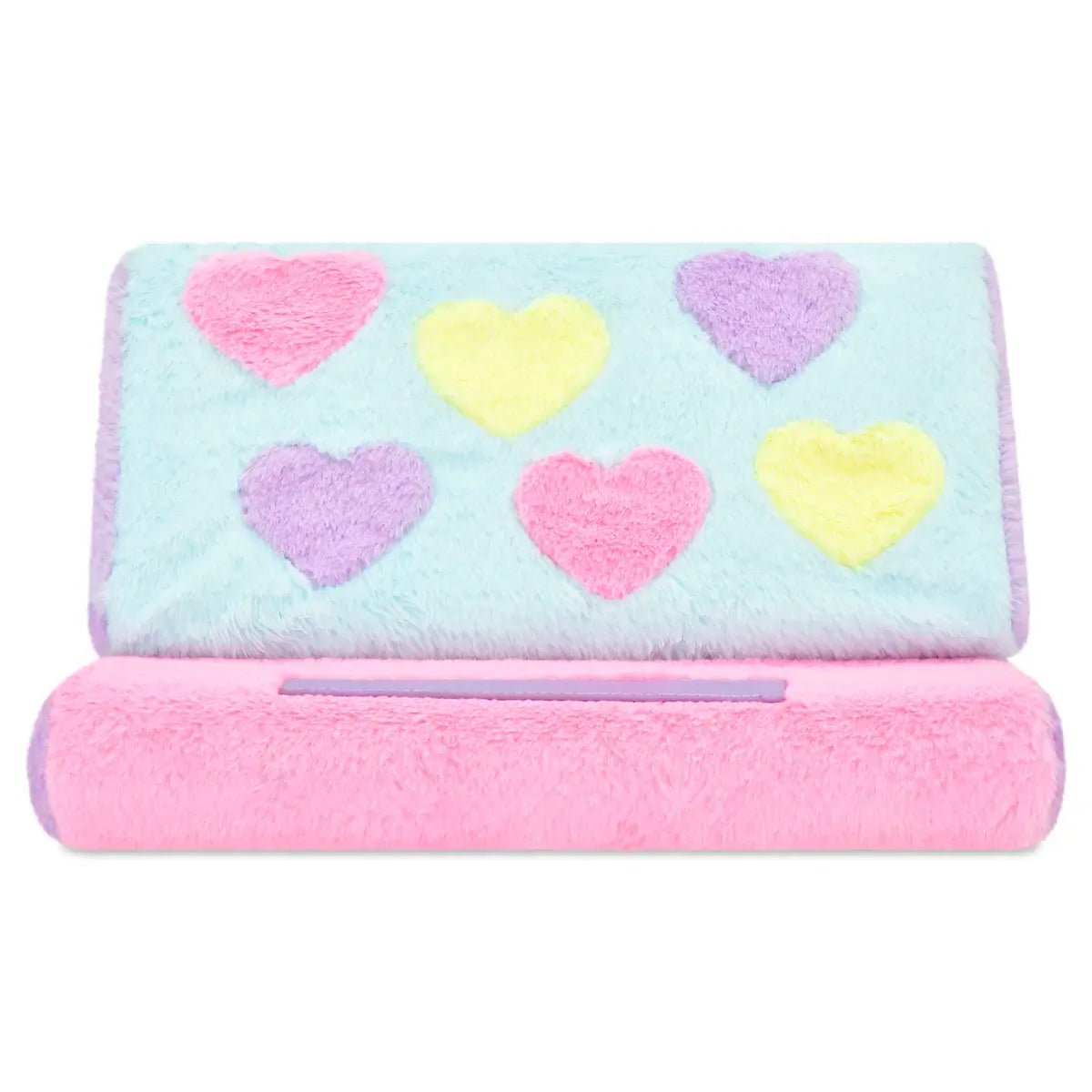 Hearts Color Block Tablet Pillow