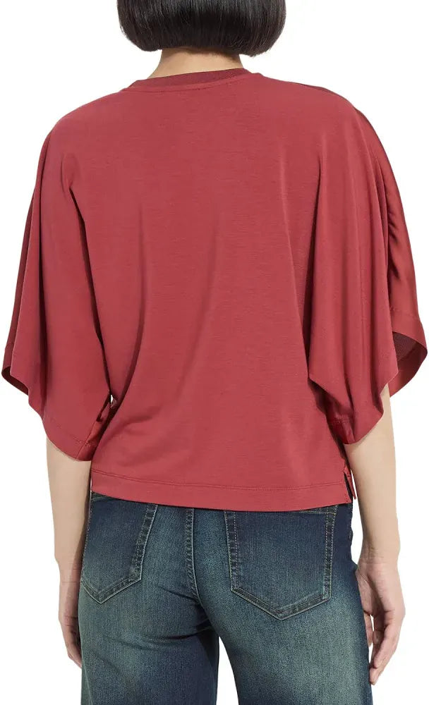 Lysse Ginger Mix-Media Dolman Tee in Copper Blush - Little Miss Muffin Children & Home