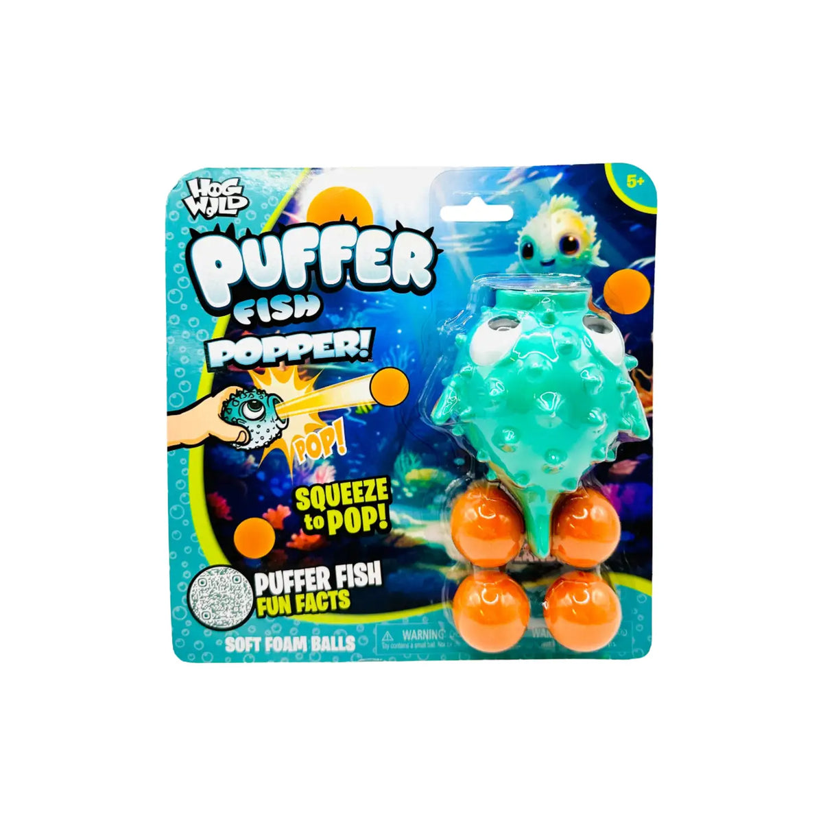 Hog Wild Toys Puffer Fish Popper Foam Ball Blaster - Little Miss Muffin Children & Home