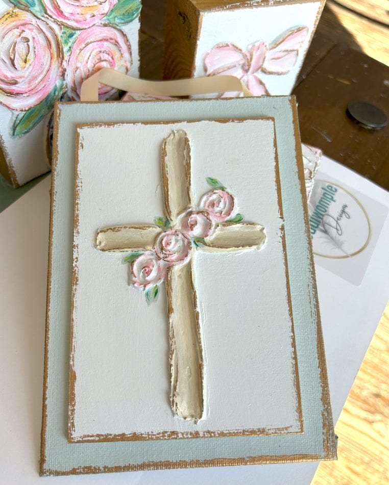 Coddiwomple Cross with Roses Pane - Little Miss Muffin Children & Home