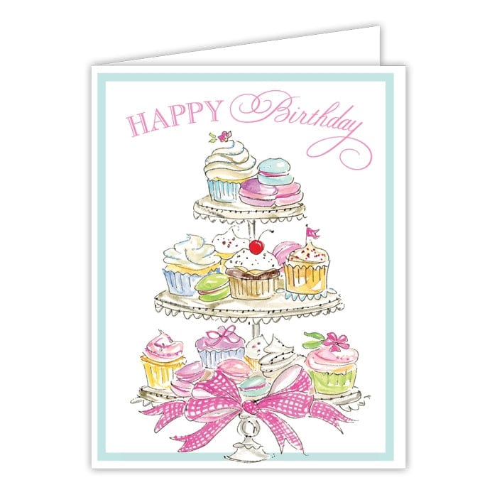 RosanneBeck Collections Happy Birthday Cupcakes and Cookies Greeting Card - Little Miss Muffin Children & Home