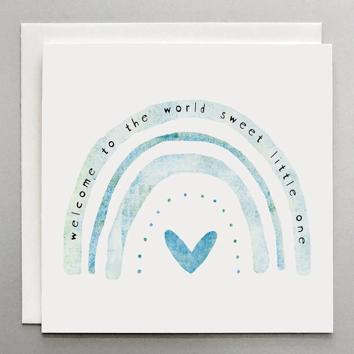 Welcome To The World Blue Rainbow- Baby Card