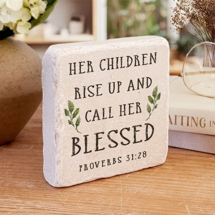 Proverbs 31:28 Large Stone Block