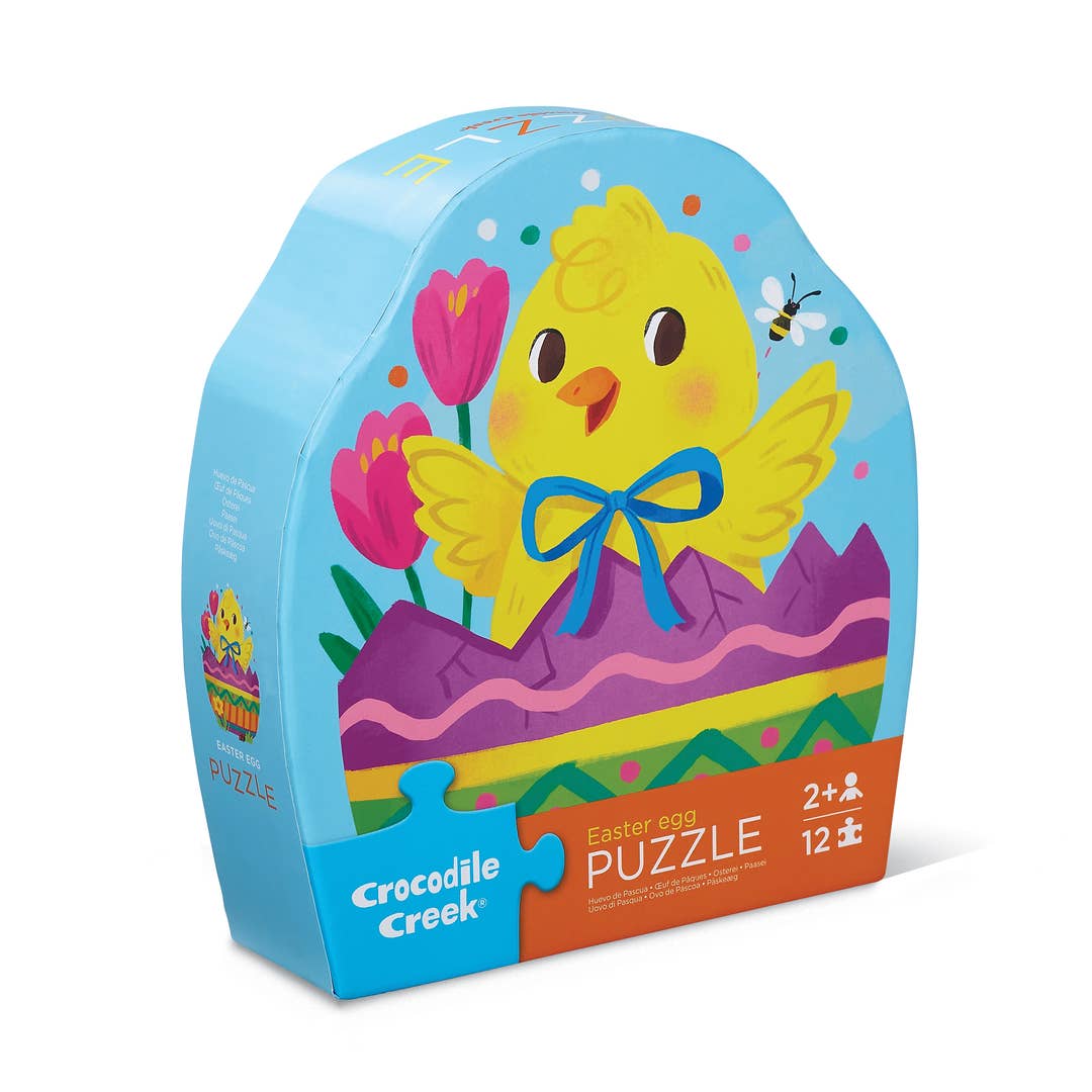 Crocodile Creek Easter Egg 12-Piece Shaped Box Puzzle - Little Miss Muffin Children & Home