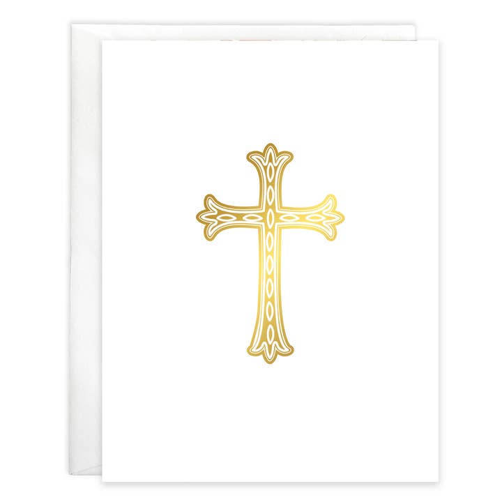 Gina B Designs Inc Gold Cross with Scripture Religious Greeting Card - Little Miss Muffin Children & Home