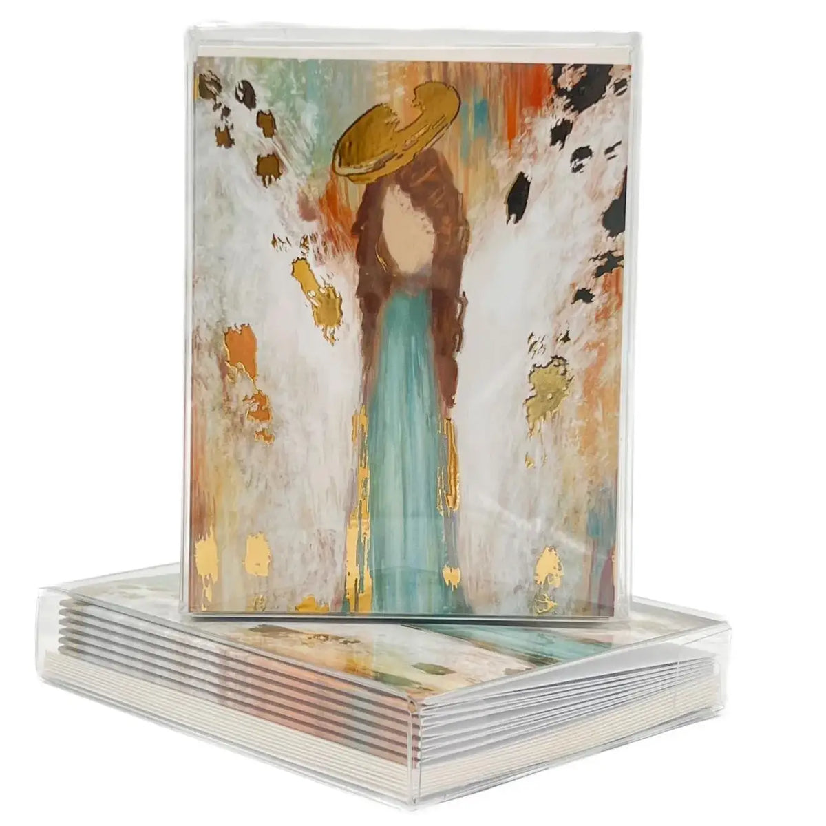 Gold Foil Angel of Kindness Folded Notes