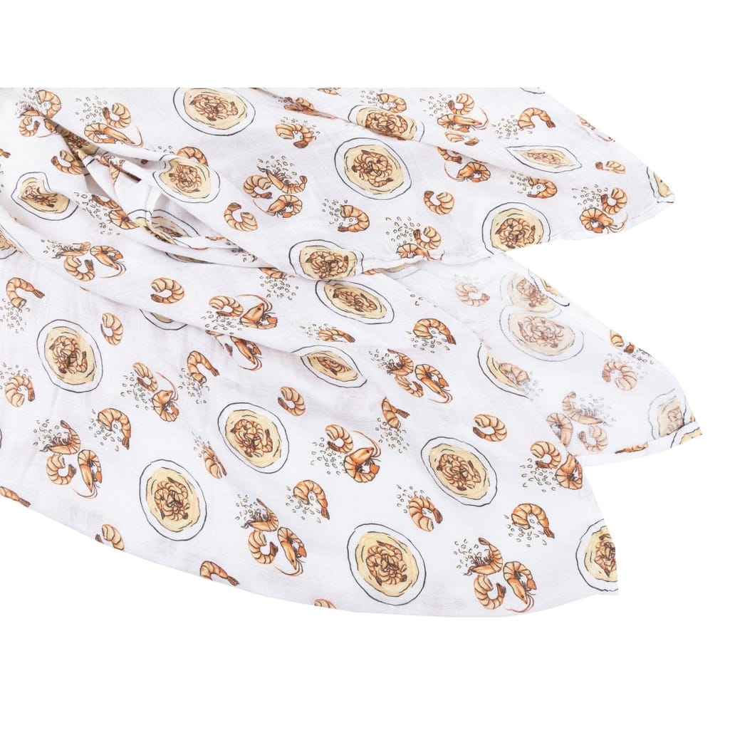 Shrimp 'N' Grits Swaddle Blanket