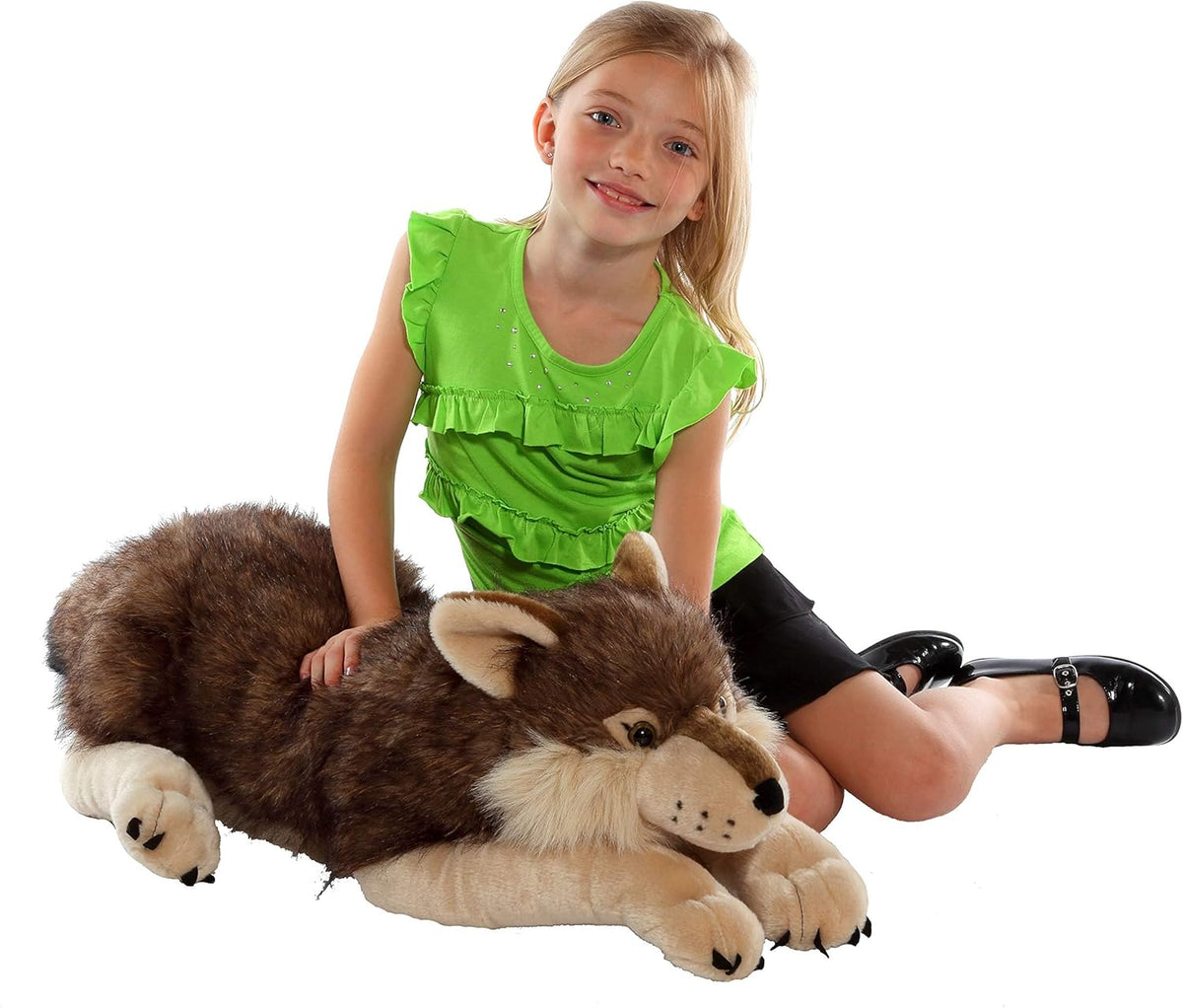 Wild Republic Cuddlekins Jumbo Wolf Plush, view 4