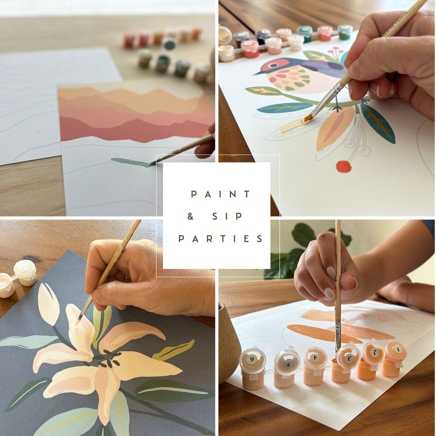 Breathe People Breathe People Lillies in Bloom Meditative Art Paint by Numbers Kit + Easel - Little Miss Muffin Children & Home