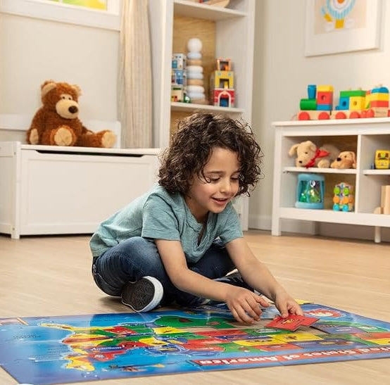 Melissa & Doug Map 51pc Floor Puzzle - Little Miss Muffin Children & Home
