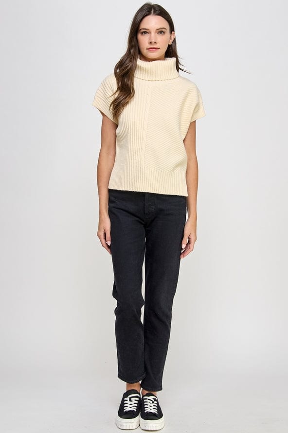 Ellison Ellison Sleeveless Turtle Neck Sweater - Little Miss Muffin Children & Home