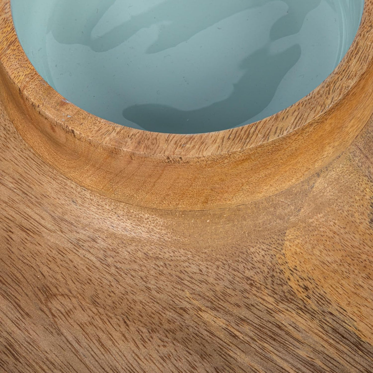 Bloomingville Bloomingville Mango Wood Lazy Susan Server with 2 Sections & Enameled Center - Little Miss Muffin Children & Home