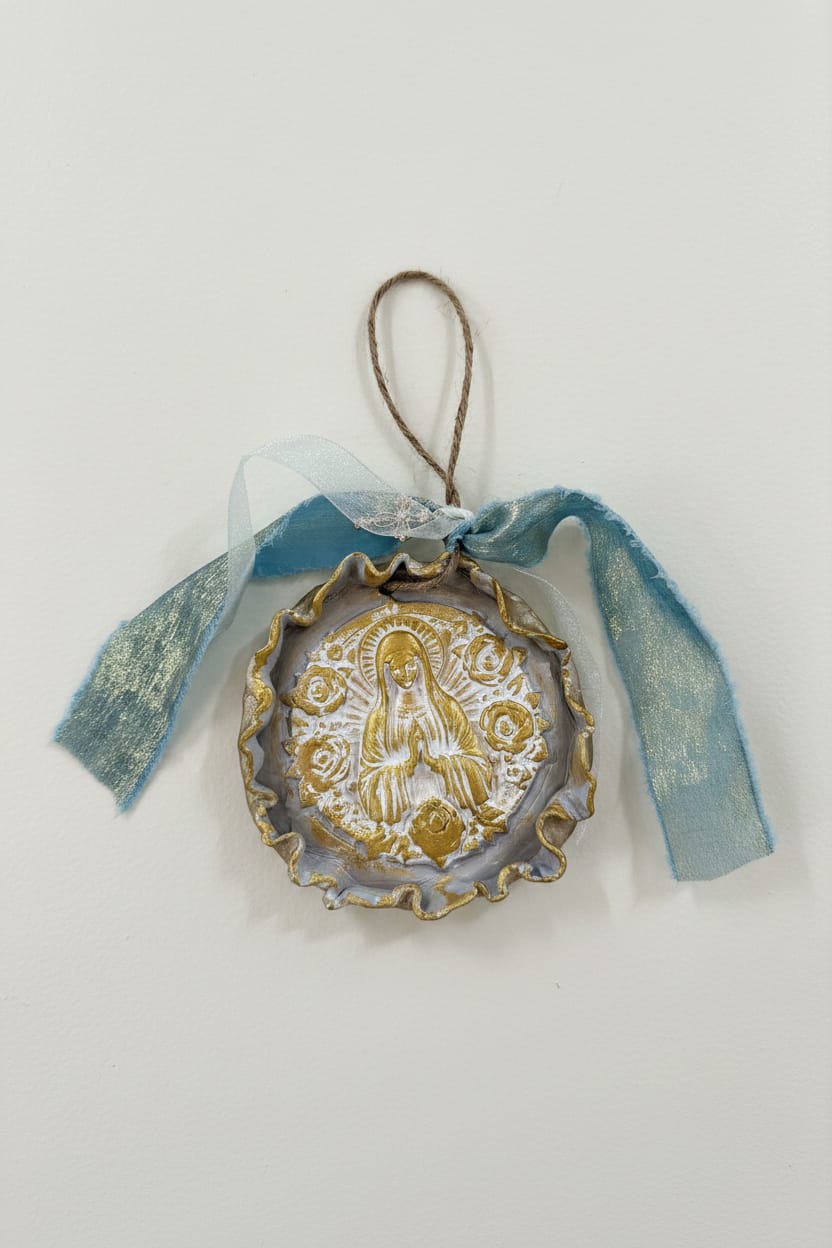 Lisa Devlin Designs Mary 1/2 Body with Roses Religious Plaque - Little Miss Muffin Children & Home