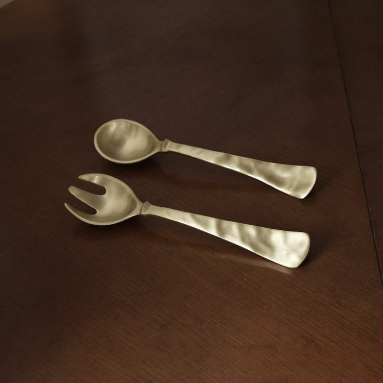 Beatriz Ball Beatriz Ball Sierra Modern Large Brushed Gold Salad Servers - Little Miss Muffin Children & Home