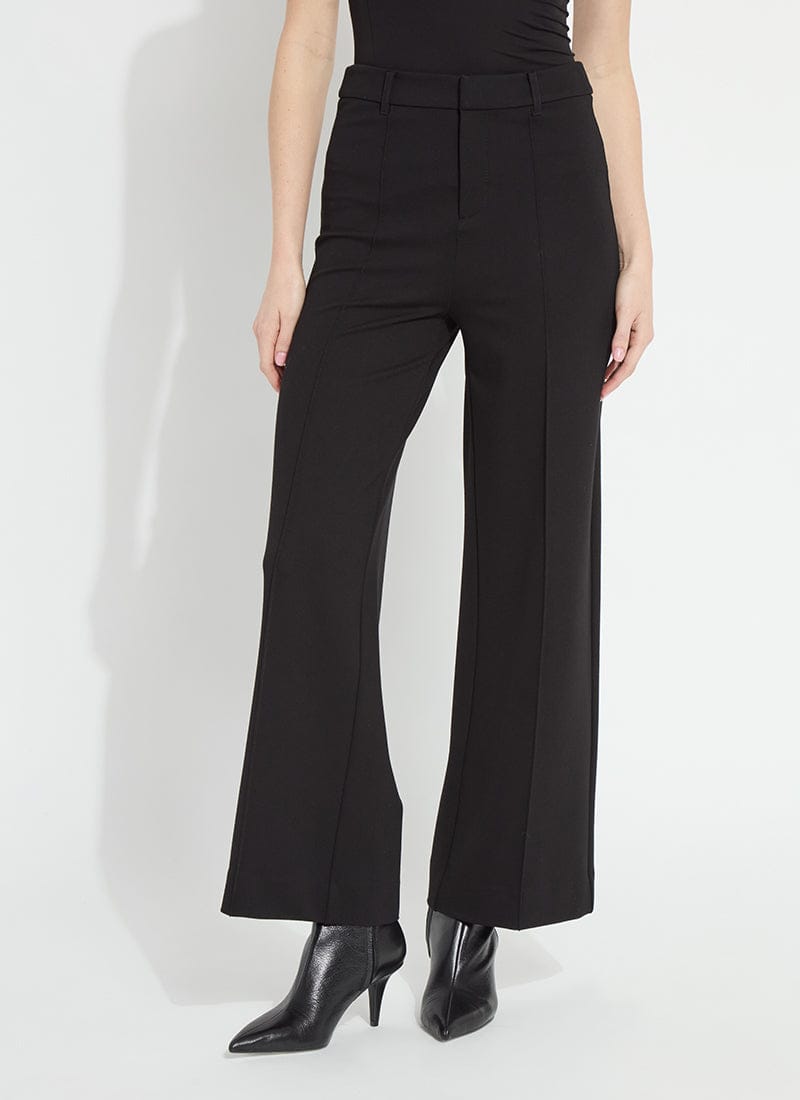 Nadia Zip Front Ponte Trouser in Black