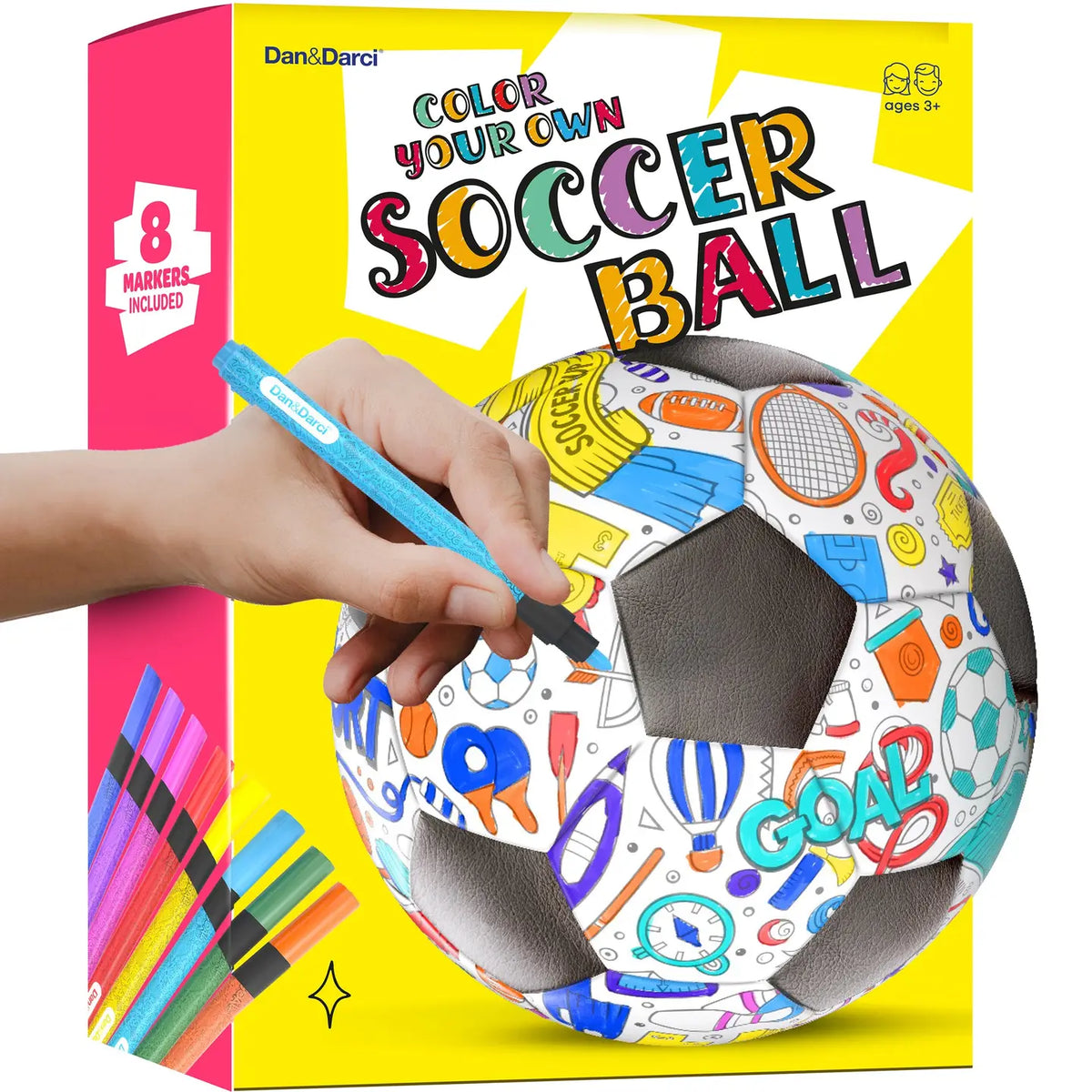 Dan&Darci Soccer Ball Coloring Kit - Little Miss Muffin Children & Home